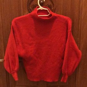 Red Turtleneck Sweater